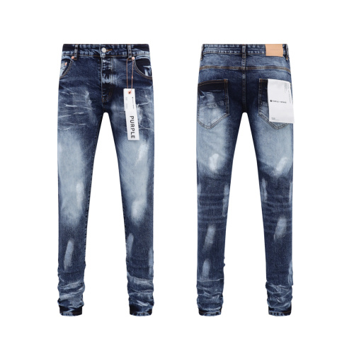 Purple Brand Fashion Versatile Slim Fit Small Leg Jeans