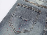 Purple Brand New Fashion Splash Ink Slimming Small Leg Elastic Jeans