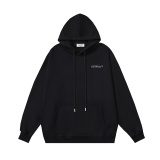 Off White Fashion Portrait Arrow Printed Hoodie Unisex Casual Loose Sweatshirt