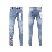Purple Brand Fashion Color Splashed Distressed Slimming Small Leg Jeans Purple Brand Fashion Color Splashed Distressed Slimming Small Leg Jeans