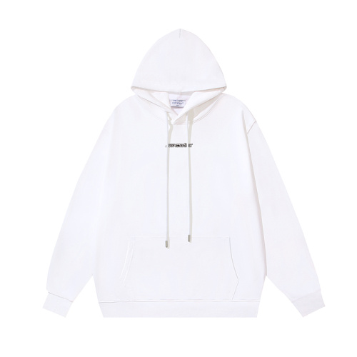 Off White Fashion 3D Graffiti Arrow Printed Hoodie Unisex Casual Loose Sweatshirt