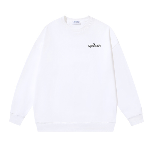 Off White Fashion Glowing Flower Arrow Printed Round Neck Sweatshirt Unisex Casual Loose Sweatshirt