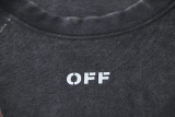 Off White Retro Washed Printed Short Sleeved Unisex Casual Loose T-shirt