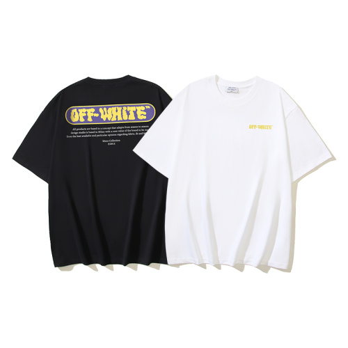 Off White New Fashion Skate Logo Printed Short Sleeve Unisex Casual T-shirt
