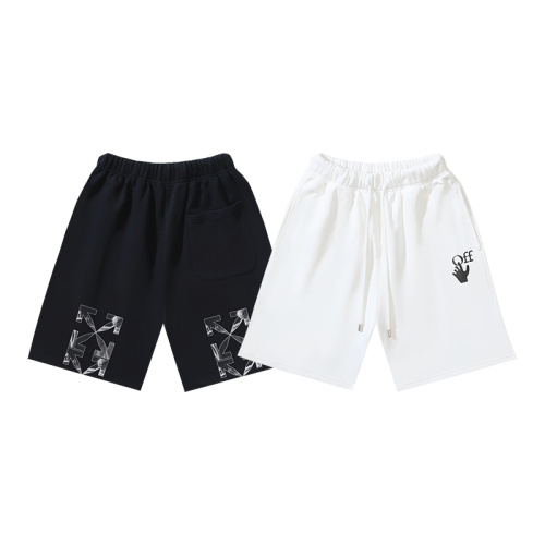 Off White Classic Religious Oil Painting Arrow Printed Shorts Couple Versatile Matte Casual Pants