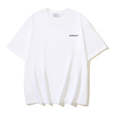 Off White Classic Religious Oil Painting Printed Short Sleeve Unisex Casual Loose T-shirt