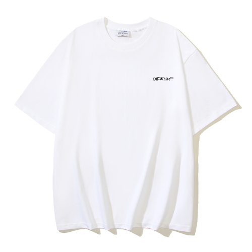 Off White Classic Religious Oil Painting Printed Short Sleeve Unisex Casual Loose T-shirt
