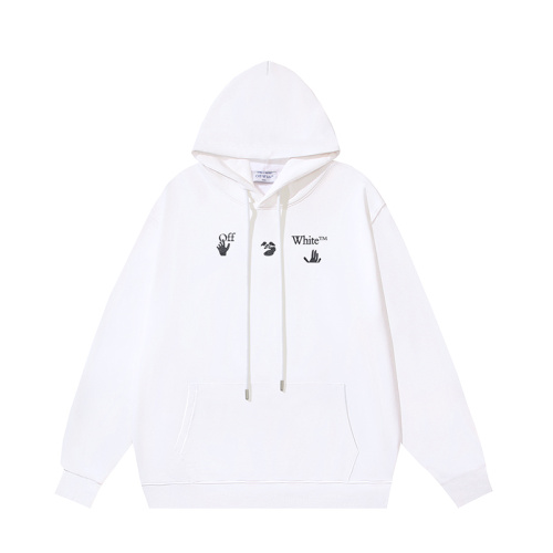 Off White Fashion Dissolved Arrow Printed Hoodie Unisex Casual Loose Sweatshirt