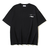 Off White Classic White Cloud Arrow Printed Short Sleeve Unisex Casual Loose T-shirt