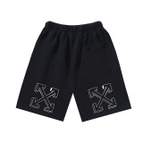 Off White Classic 3D Arrow Printed Shorts Couple Versatile Matte Casual Pants