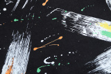 Off White Fashion Brush Arrow Splash Ink Printed Short Sleeve Unisex Casual Loose T-shirt