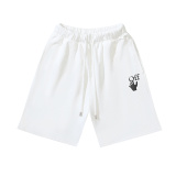 Off White Classic Religious Oil Painting Arrow Printed Shorts Couple Versatile Matte Casual Pants