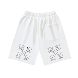 Off White Classic 3D Arrow Printed Shorts Couple Versatile Matte Casual Pants