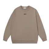 Off White Fashion Croco Arrow Printed Round Neck Sweatshirt Unisex Casual Loose Sweatshirt