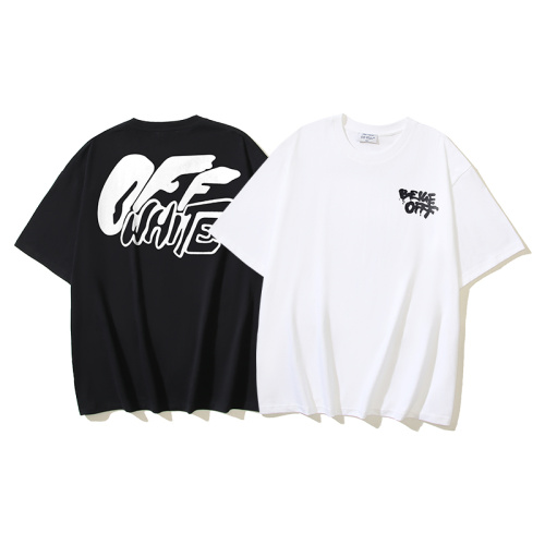 Off White Personalized Logo Printed Short Sleeve Unisex Casual Loose T-shirt
