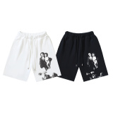 Off White New Fashion Religious Oil Painting Arrow Printed Shorts Unisex Casual Sports Pants