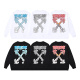 Off White Fashion Dissolved Arrow Printed Round Neck Hoodie Unisex Casual Loose Sweatshirt
