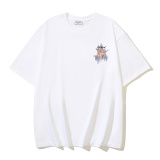 Off White Fashion Putti Colorful Crack Angel Arrow Printed Short Sleeve Unisex Casual Loose T-shirt