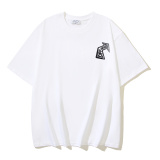 Off White Classic Screw Arrow Printed Short Sleeve Unisex Casual Loose T-shirt