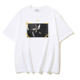 Off White Fashion Angel Arrow Printed Short Sleeve Unisex Casual Loose T-shirt