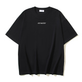 Off White Fashion 3D Graffiti Arrow Printed Short Sleeve Unisex Casual Loose T-shirt