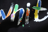 Off White Fashion Brush Arrow Splash Ink Printed Short Sleeve Unisex Casual Loose T-shirt