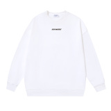 Off White Fashion 3D Graffiti Arrow Printed Round Neck Hoodie Unisex Casual Loose Sweatshirt