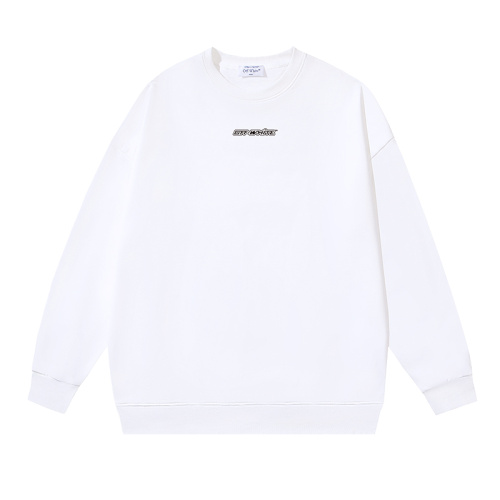 Off White Fashion 3D Graffiti Arrow Printed Round Neck Hoodie Unisex Casual Loose Sweatshirt