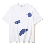 Off White Classic Paint Arrow Printed Short Sleeve Unisex Casual Loose T-shirt