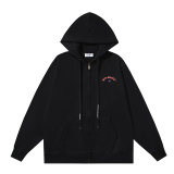 Off White Fashion Pentagram Arrow Printed Hooded Zipper Jacket Unisex Casual Loose Sweatshirt