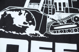 Off White New Fashion Bulldozer OFF Arrow Printed Short Sleeve Unisex Casual T-shirt