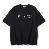 Off White Fashion Dissolved Arrow Printed Short Sleeve Unisex Casual Loose T-shirt