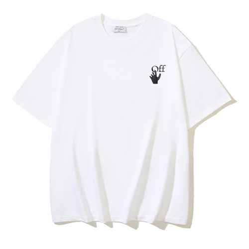 Off White Classic Religious Oil Painting Arrow Printed Short Sleeve Unisex Casual Loose T-shirt