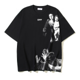 Off White New Classic Religious Oil Painting Printed T-shirt Unisex Casual Short Sleeve