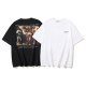 Off White Classic Religious Oil Painting Printed Short Sleeve Unisex Casual Loose T-shirt