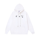 Off White Fashion Dissolved Arrow Printed Hoodie Unisex Casual Loose Sweatshirt