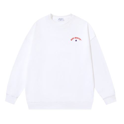 Off White Fashion Pentagram Arrow Printed Round Neck Sweatshirt Unisex Casual Loose Sweatshirt