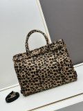 Prada New Autumn/Winter Fashion Leopard Pattern Handbag Crossbody Bag Size: 38x30x11 CM