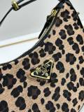 Prada New Fashion Leopard print Underarm Bag Crossbody Bag Size: 23x14x6 CM