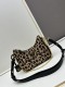 Prada New Autumn/Winter Fashion Leopard Pattern Underarm Bag Chain Strap Crossbody Bag Size: 22 CM