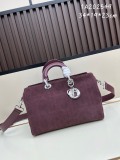 Dior New Classic Letter Diamond Grid Leather Handbag Size: 34x19x23 CM