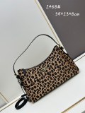 Prada New Autumn/Winter Fashion Leopard Pattern Underarm Bag Crossbody Bag Size: 39x23x8 CM