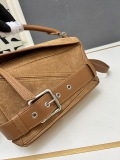 Loewe New Fashion Matte Leather Handbag Crossbody Bag Size: 24x16.5x10.5 CM