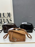 Loewe New Fashion Matte Leather Handbag Crossbody Bag Size: 24x16.5x10.5 CM