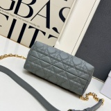 Dior New Fashion Lingge Mini Handbag Chain Crossbody Bag Size: 18.5x8.5x13 CM