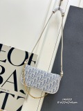 Dior Classic Full Embroidered Logo Chain Underarm Bag Crossbody Bag Size: 22x12x5 CM
