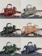 Balenciaga New Fashion Crocodile Pattern Leather Motorcycle Bag Crossbody Bag Size: 24 x 16 x 9 CM