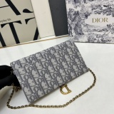 Dior New Classic Logo Printed Flip Chain Crossbody Bag Size: 19 x 9 x 3 CM