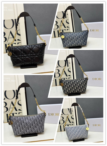 Dior New Classic Logo Printed Chain Hobo Bag Crossbody Bag Size: 22 x 14.5 x 10 CM