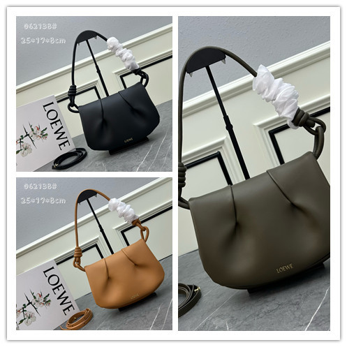 Loewe Fashion Spiral Knot Leather Handbag Underarm Bag Size: 25 x 17 x 8 CM